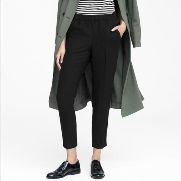 Banana Republic Hayden Pull on Pant Black L 493000 - Picture 1 of 10